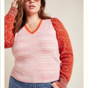 Anthropology Cherie Puff-Sleeved Sweater